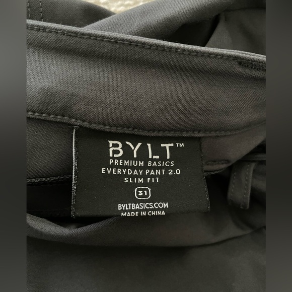 Bylt Everyday 2.0 Slim Fit Commuter Performance Dark Gray Mens Size 31 x 29 - Picture 4 of 8